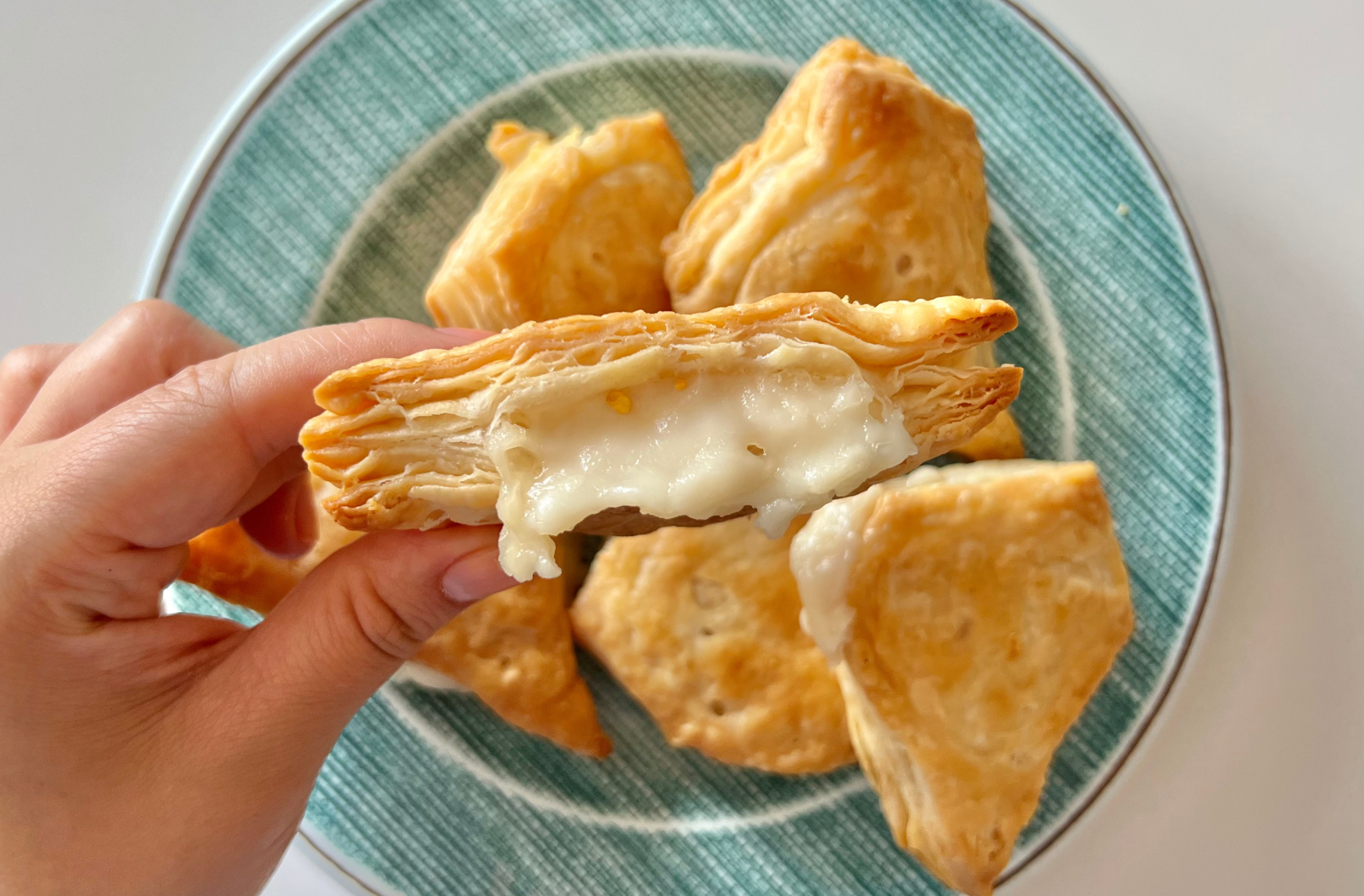 Cheesy Puff Pastry Triangles